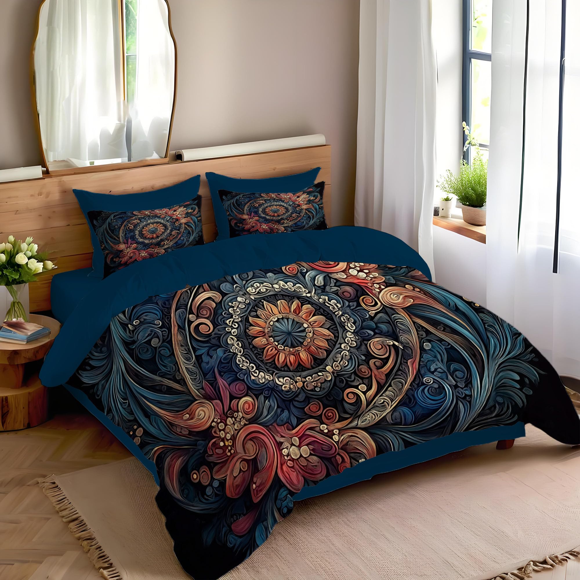 Parure de lit 140x200cm de nature esthétique au tissage durable