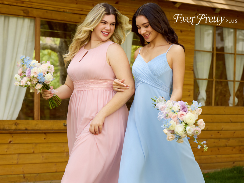ever pretty bridesmaid dresses Floor Length Double V Neck Sleeveless Tulle Dress The high slit adds a touch of allure EVERPRETTY Elegant Chiffon Burgundy Bridesmaid