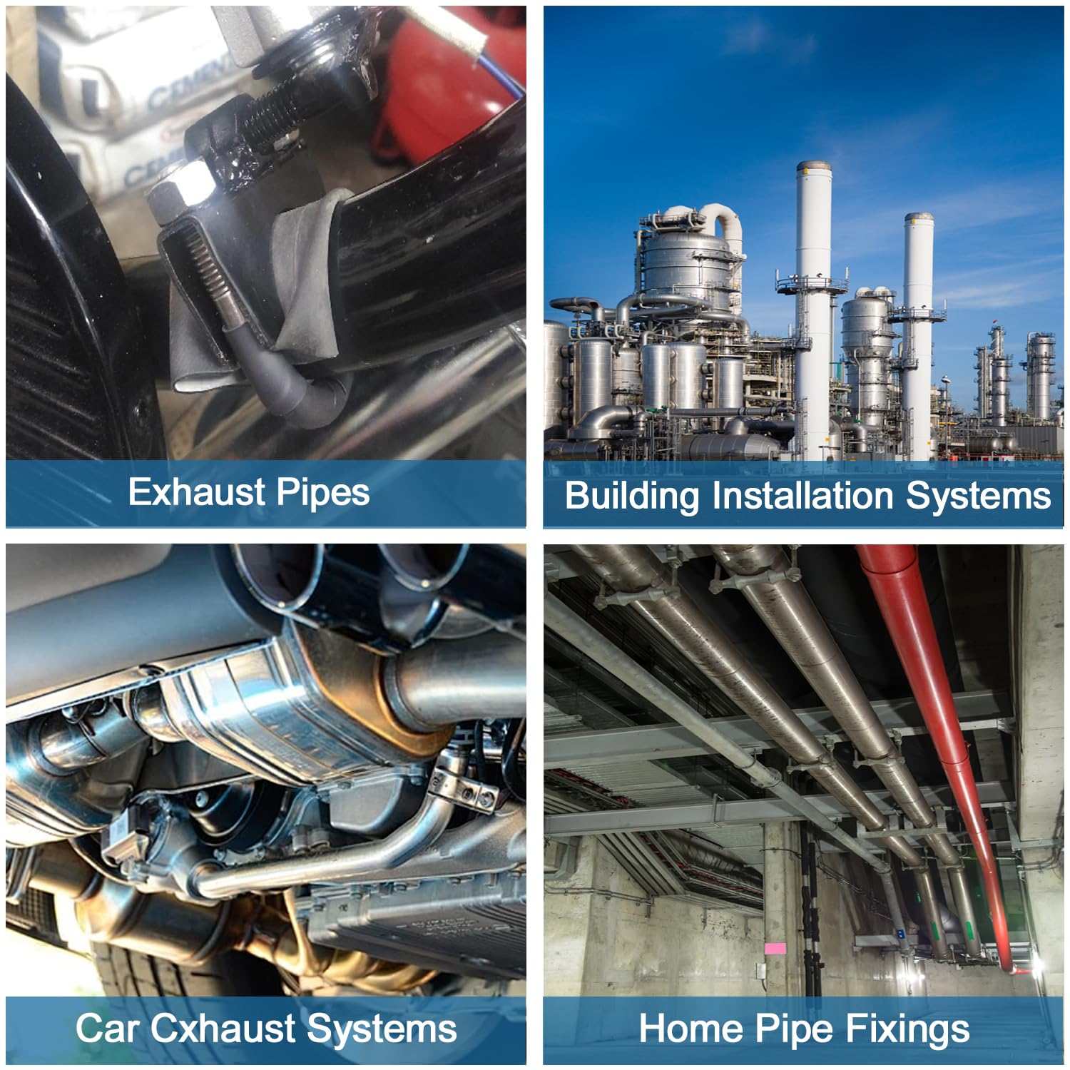 2 Morsetti Di Scarico 63mm In Acciaio - Fissaggio Forte Per Tubi Di Scarico - Foto 8