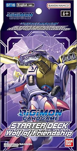 BANDAI | Juego de cartas Digimon: Baraja de inicio - Lobo de la amistad (ST16) | Juego de cartas | A partir de 6 años | 2 jugadores | 30 minutos de