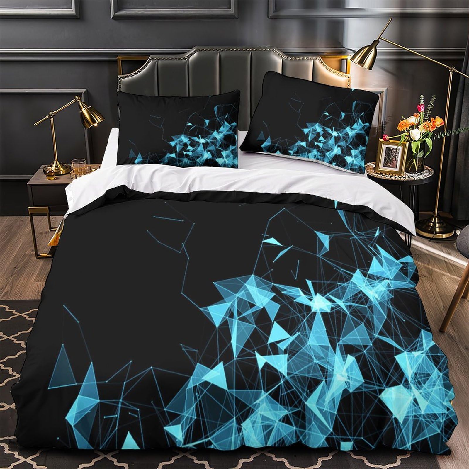 Housse de couette hypoallergique microfibre 135x200 anti acariens douce parure lit