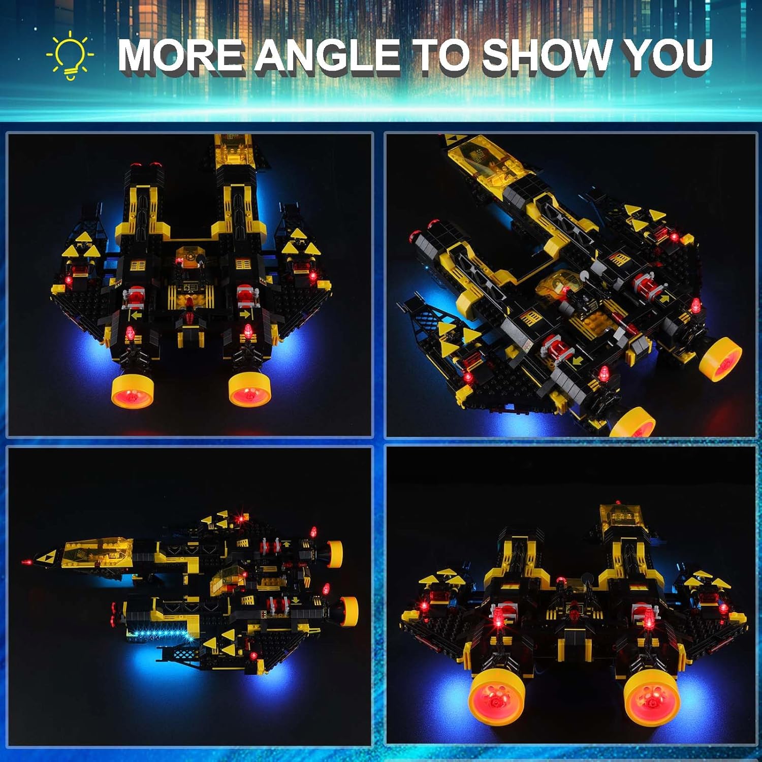 LED Light Kit for Lego 10355 Blacktron Renegade Building Set, Compatible with Lego 10355 Building Blocks Model(Not Include Blocks Set)