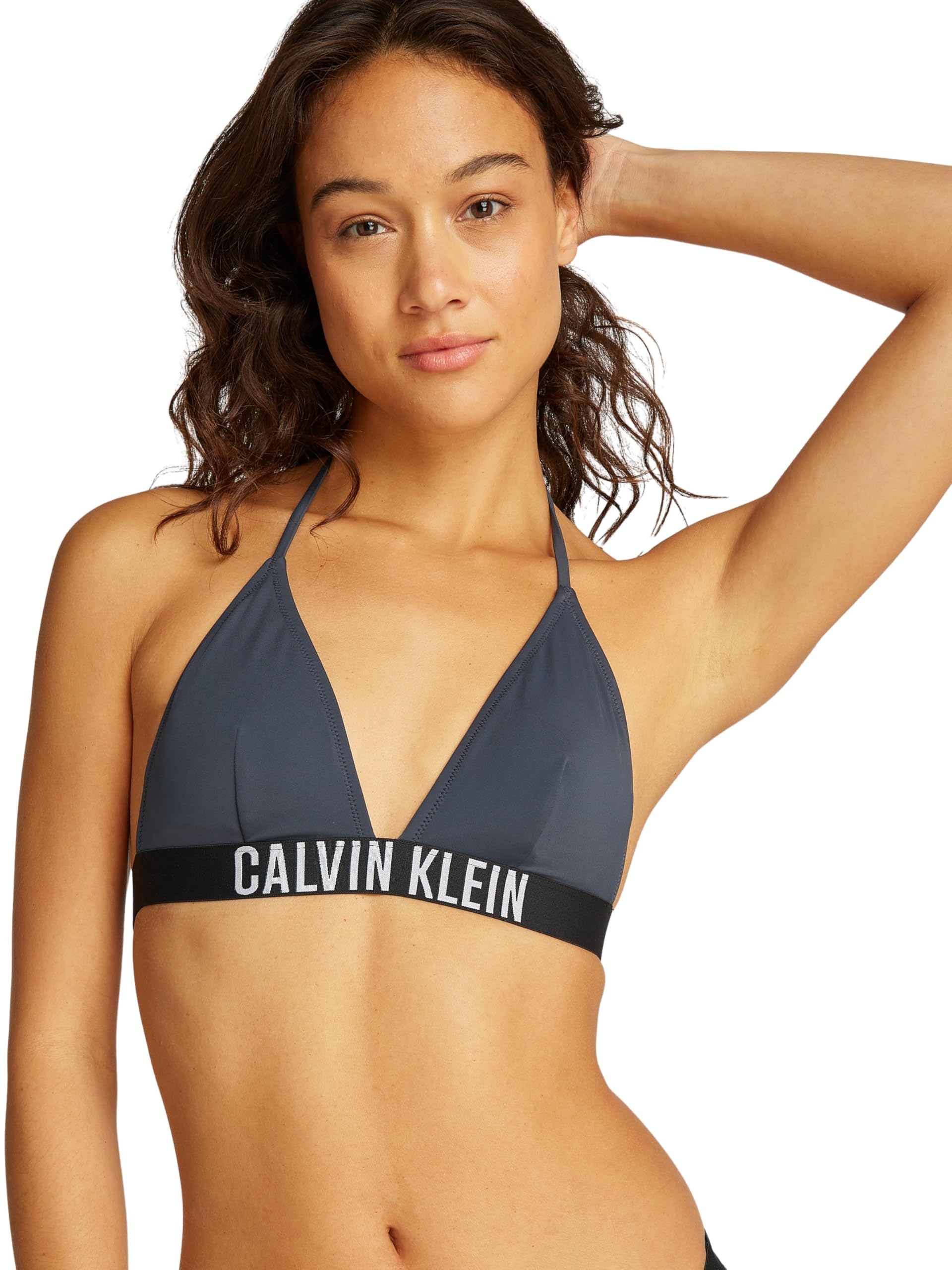 Calvin Klein Donna Top Bikini a Triangolo Allacciatura sul Collo