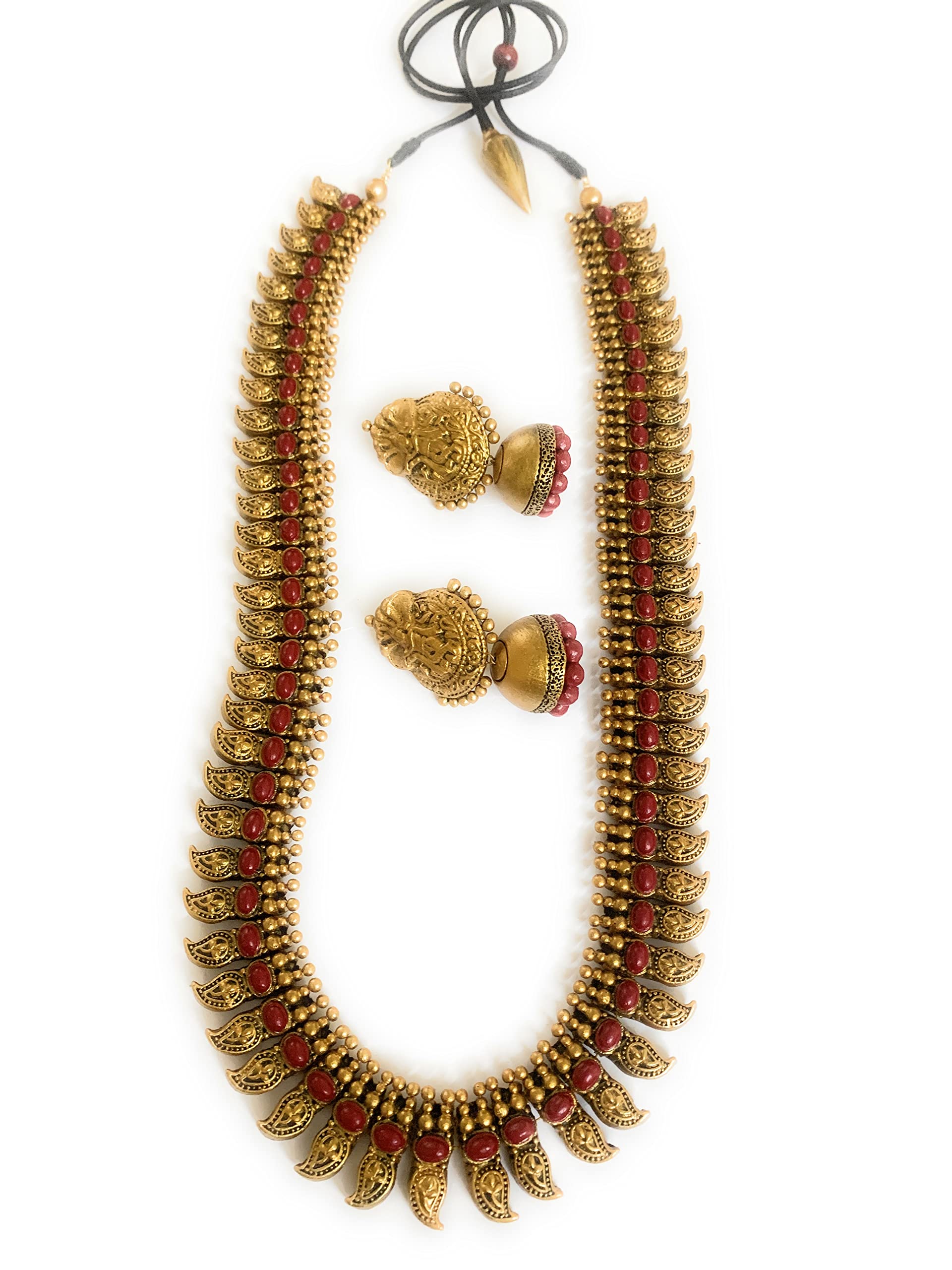 Sanaas Terracotta Jewellery Handmade Terracotta Chain for Women (SN-03) (B09PRTR867) Amazon Price History, Amazon Price Tracker