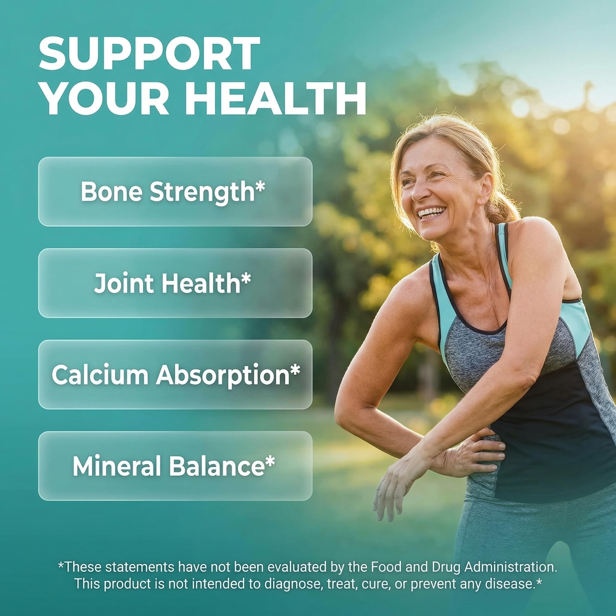 Allin1 Calcium Magnesium Zinc Supplement with Potassium, Copper, Strontium, Silica, Vitamin D3 K2, Boron, Vitamin B1 B12 Red Clover Herb Alfalfa Basil Pills for Men & Women Clean Nutra Osteo Defend — Amazon image 2