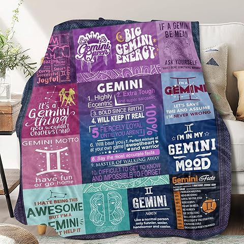 Gemini Zodiac Throw Blanket - 60