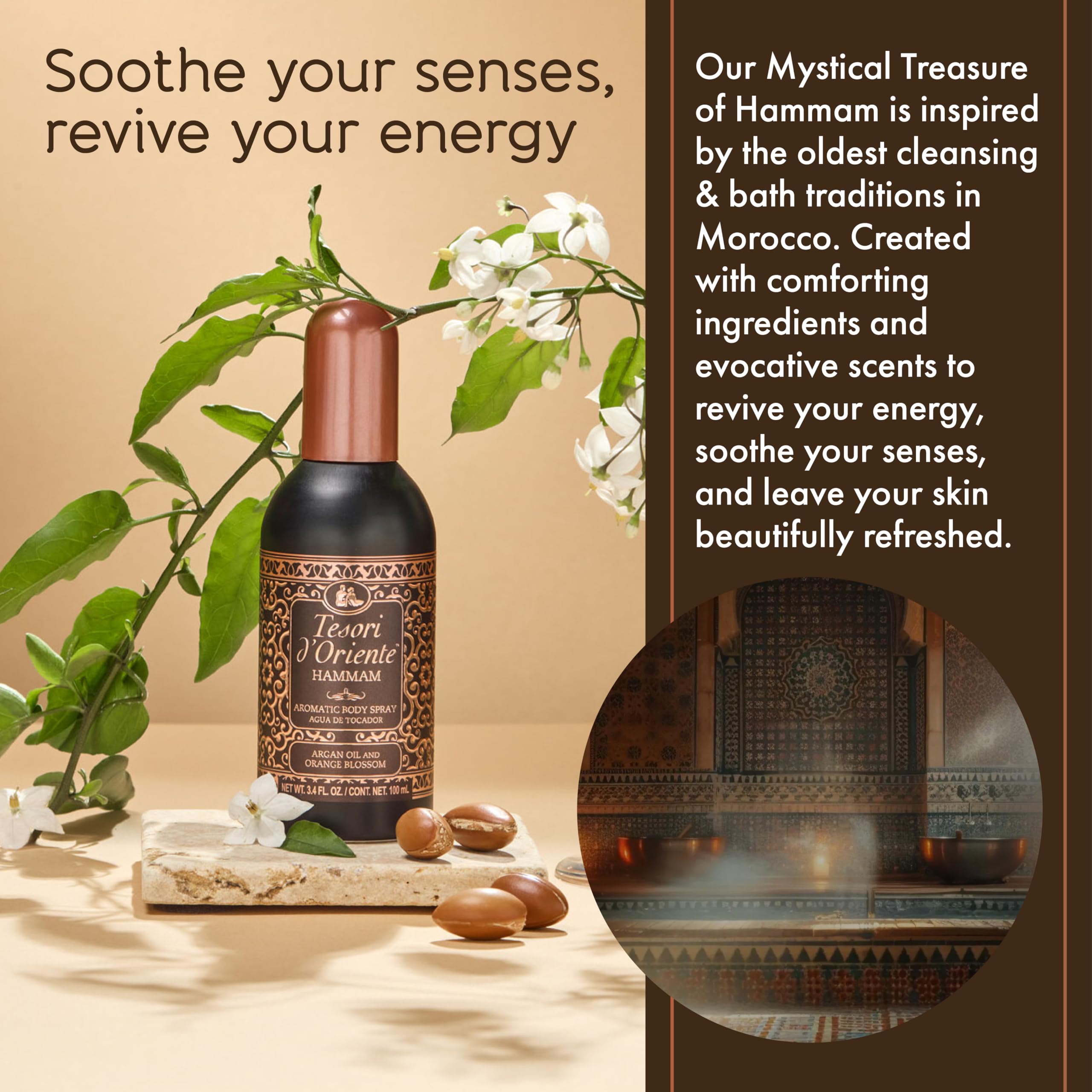 Amazon.com : Tesori d'Oriente Hammam Aromatic Body Spray Eau de