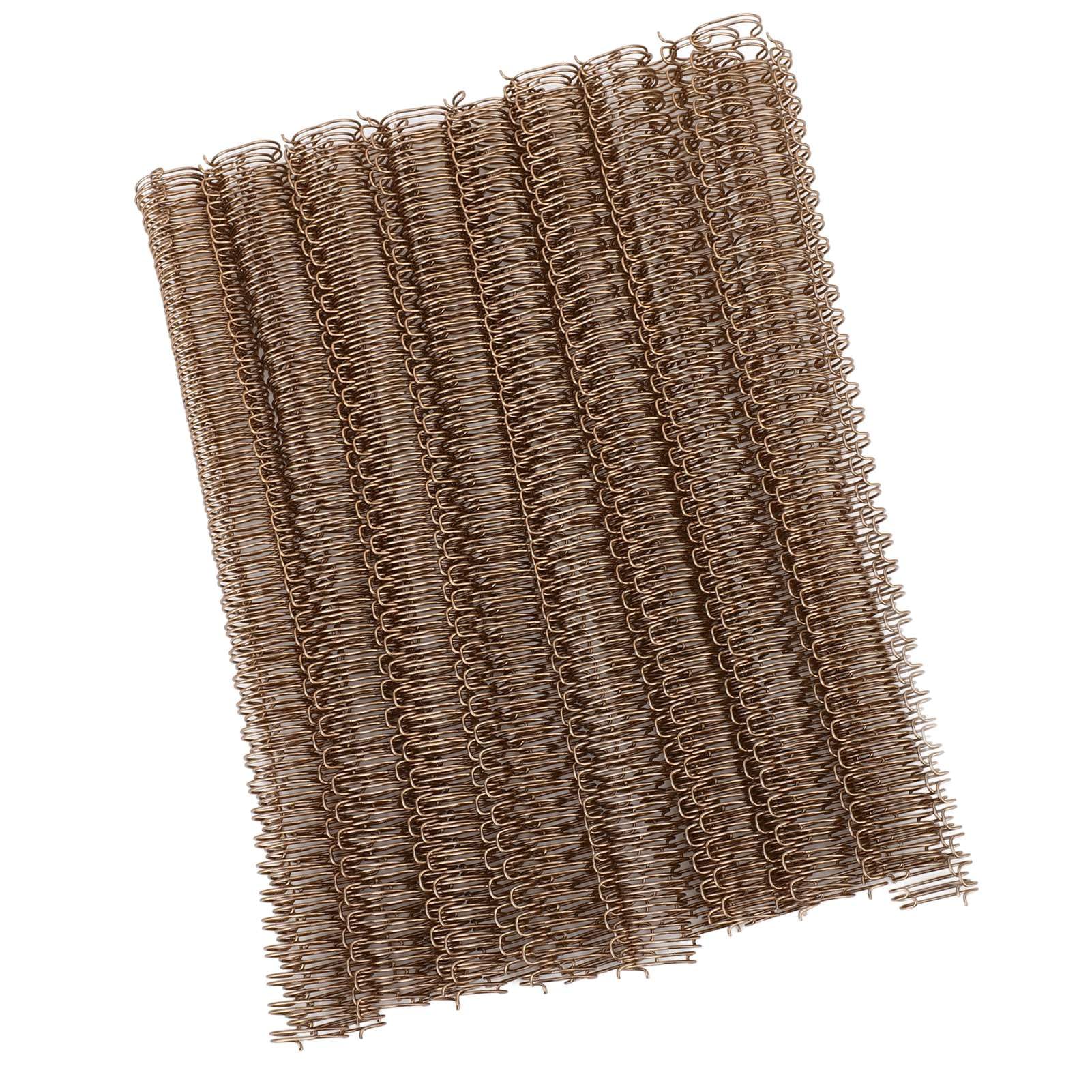 KIMISS 100pcs 9/16inch Wire Binding Spines 120 Sheet Capacity Spiral Double Loop Binding Loop Wires Combs & Spines (Antique Bronze)