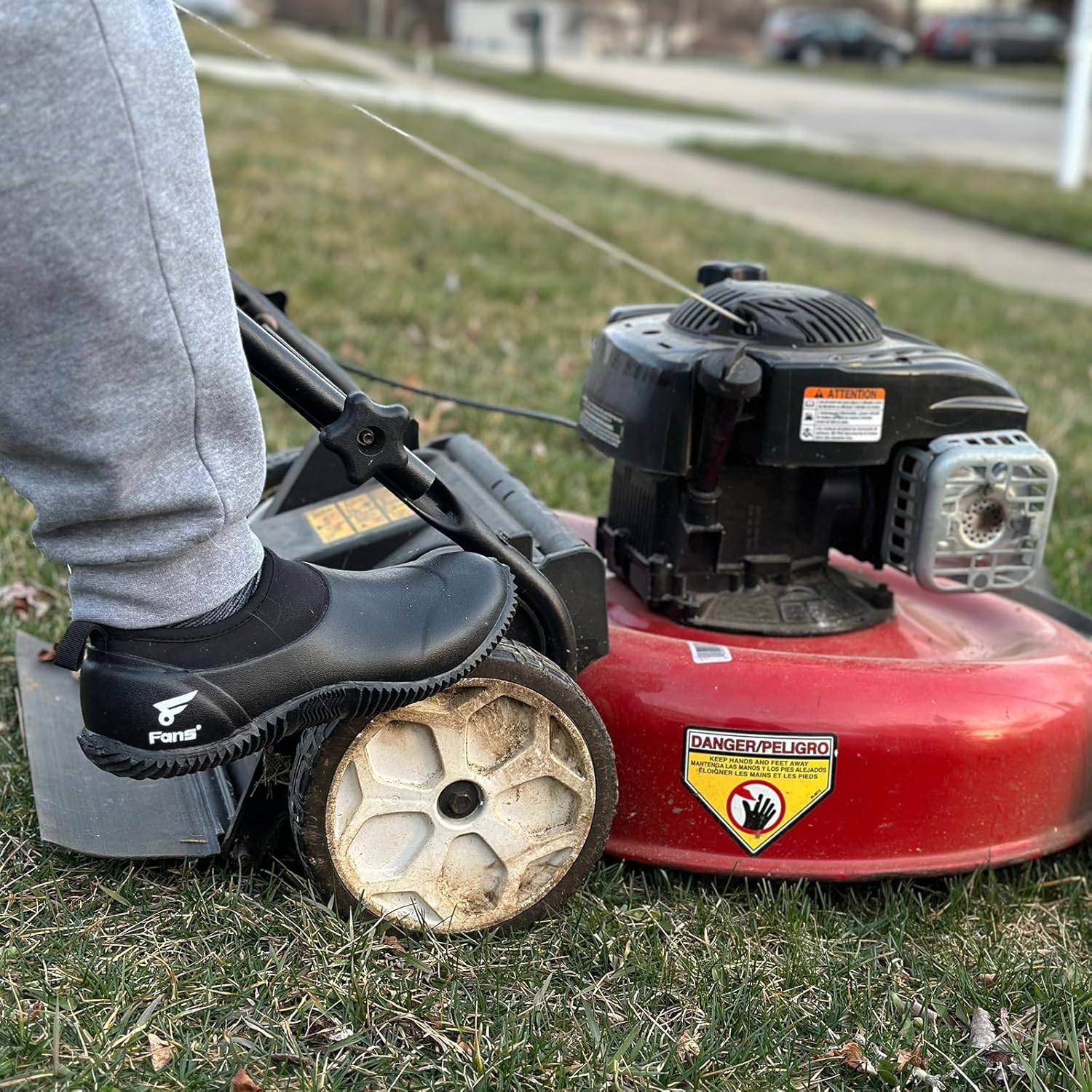 8 Fans Men's Garden Shoes Waterproof Rain Boots Neoprene Muck Mud Shoes with Memory Foam Insoles for Gardening, Farming - Image 4