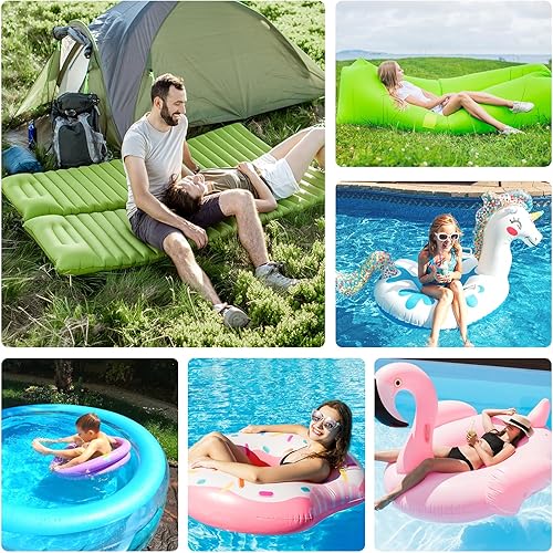 Miniatura 4 de Bomba de colchón de aire recargable, bomba de aire alimentada por batería de 6000 mAh para inflables, bomba portátil de llenado rápido de 400 lmin