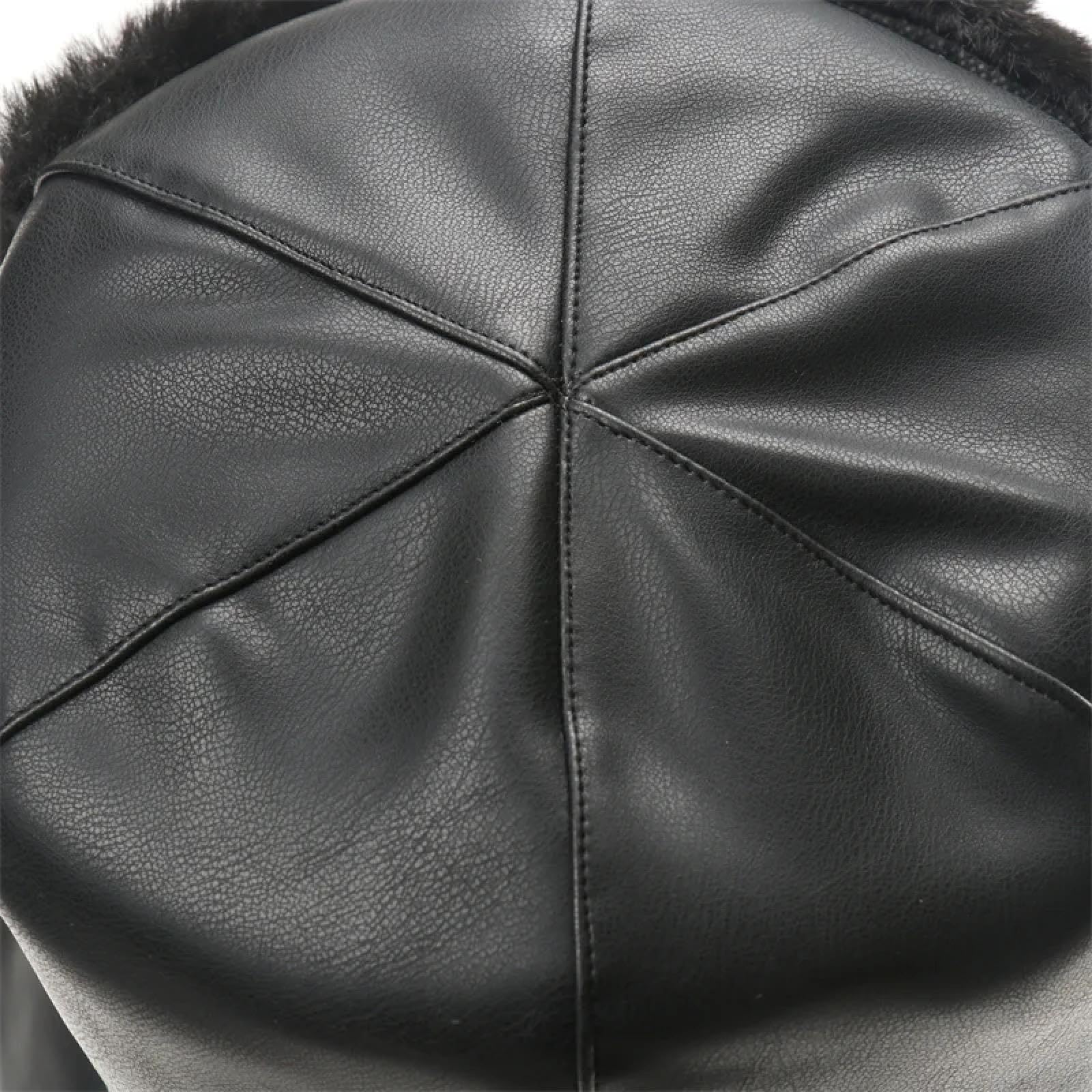 Gorros De Aviador Gorros De PU para Invierno Gorro Cálido para Nieve para Mujeres Y Hombres Gorros Térmicos con Orejeras Sombrero para Exteriores