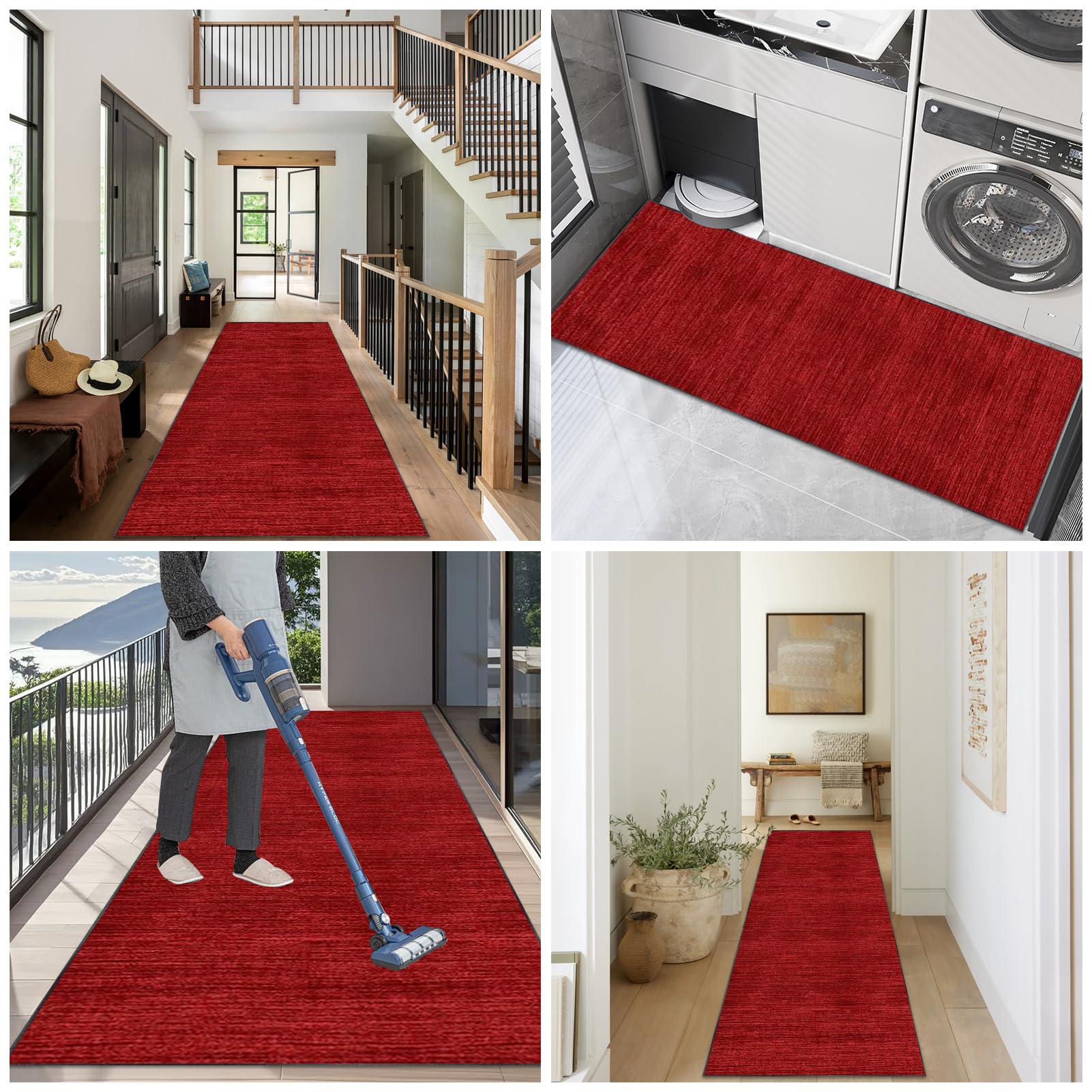 Läufer Teppich Flur Waschbar Teppichläufer Lang Fußmatte 80 x 150 cm