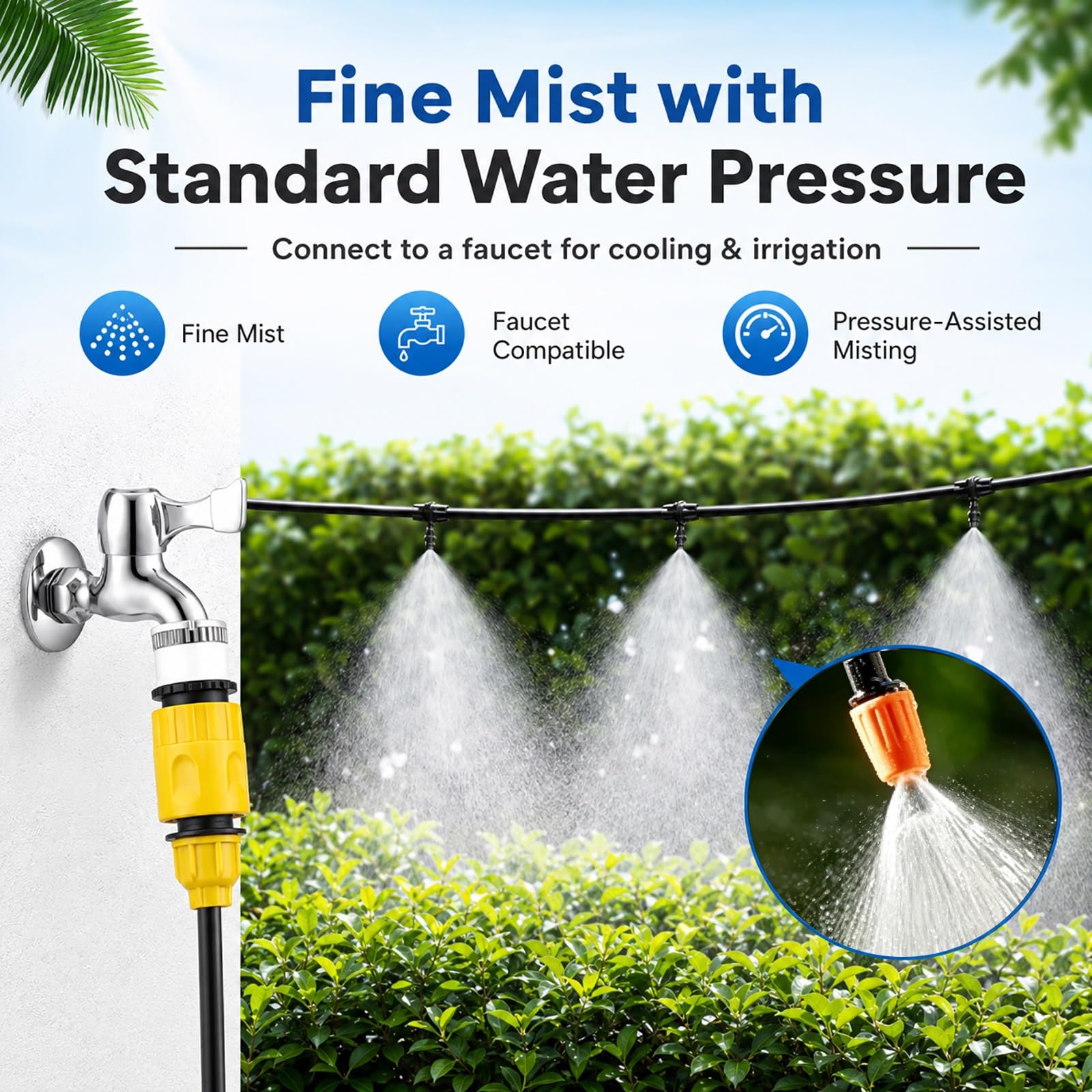 Kit Nebulizzatore Ombrelloni da Giardino per Rinfrescare L'esterno
