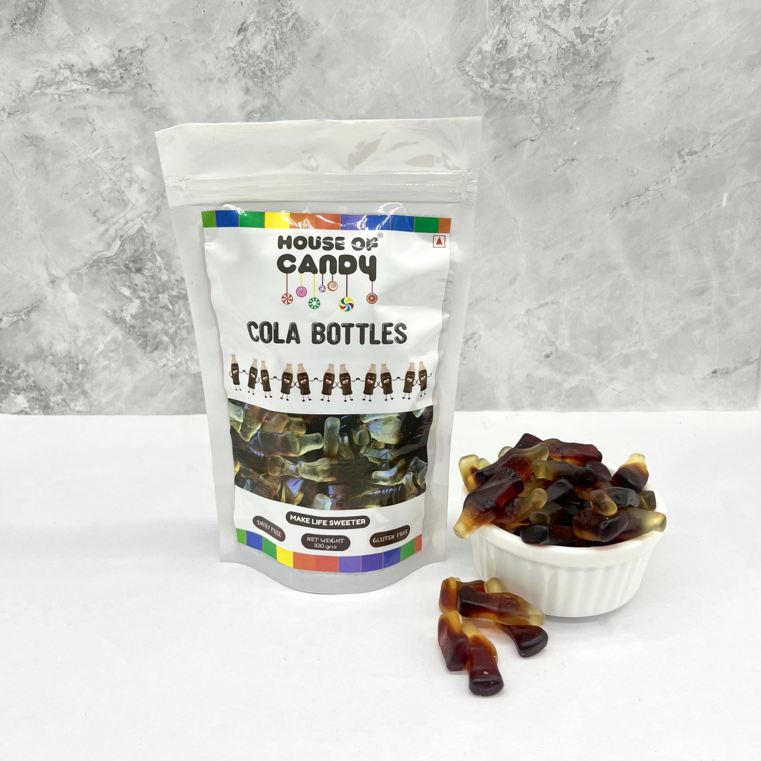 House of Candy Cola Bottle-Bottle Shaped Jellies, Sweet & Sour Candies-100Gm (Pack Of 2) (B0B363J3B1) Amazon Price History, Amazon Price Tracker