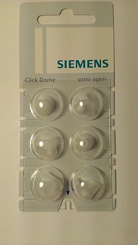 Siemens Click Dome 8/0.472 in semi-abierto (Tulip) para audífonos RIC - 6 domos cada uno