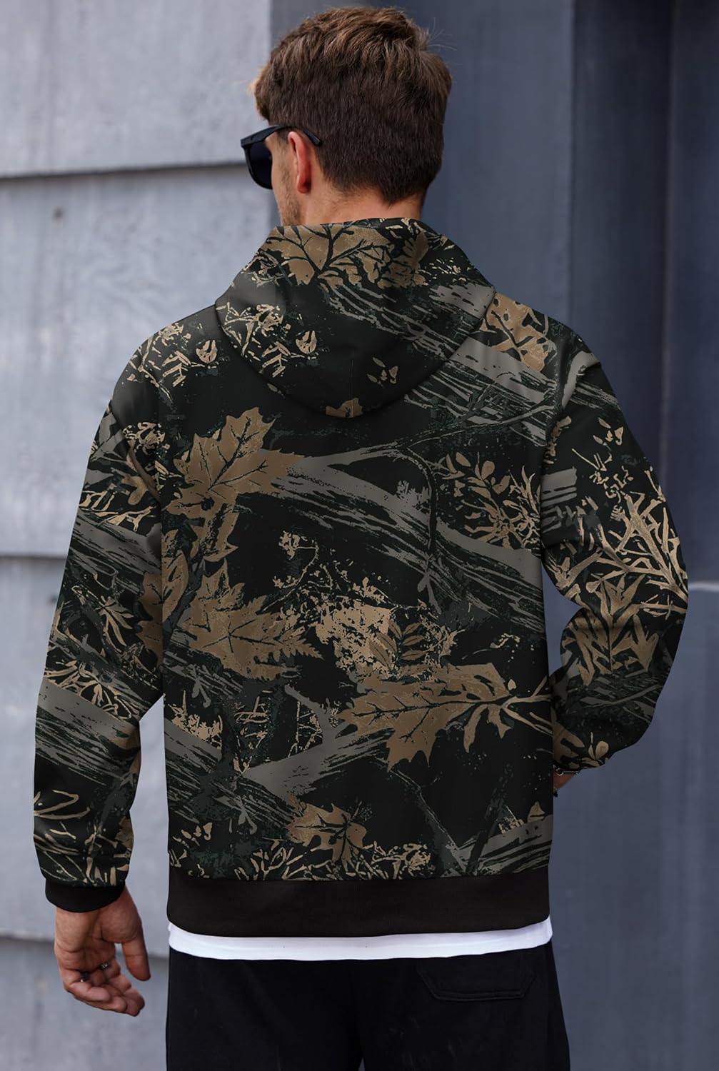 Men's Camo Hoodie Forest Print Midweight Soft Casual Hooded Pullover with Pocket (S-XXL) - Image 5