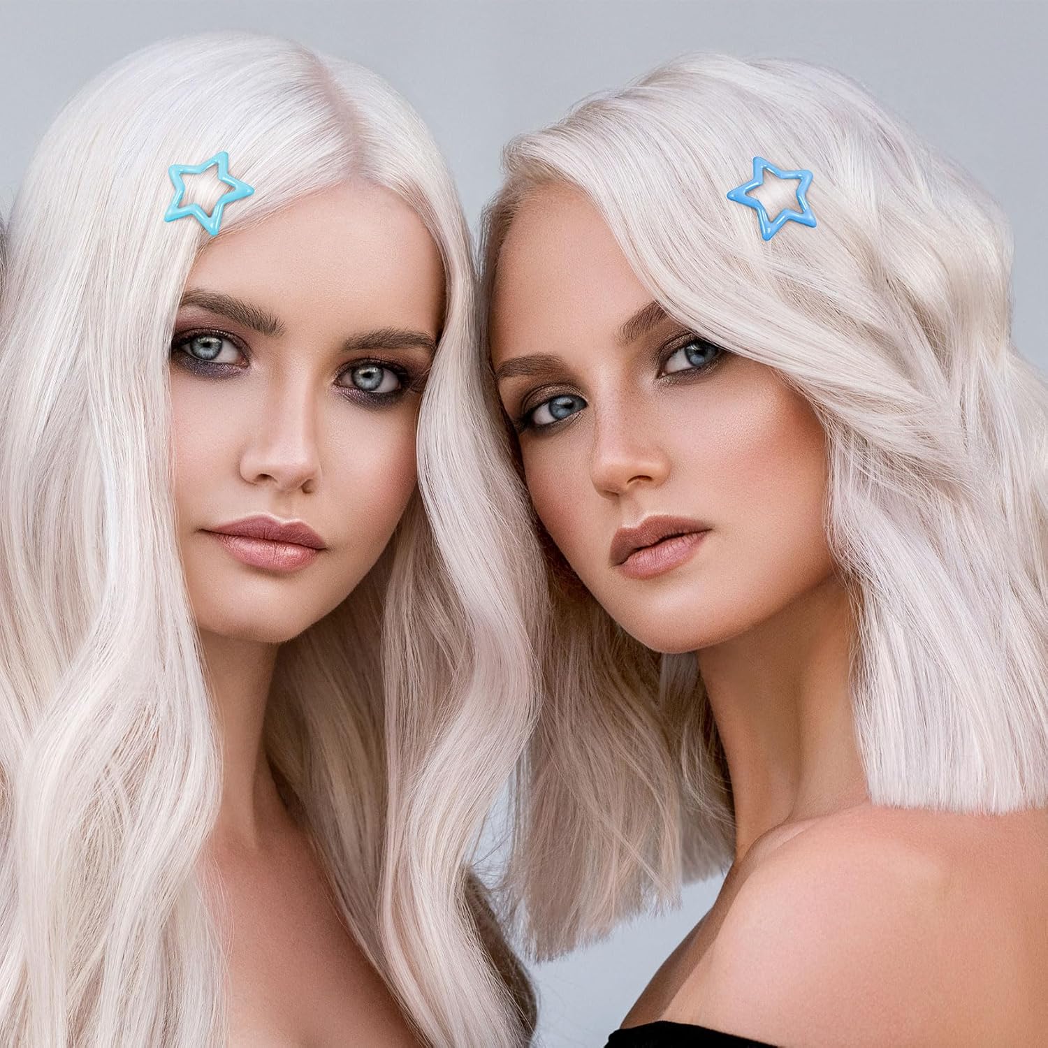 Joez Wonderful 22 Pcs Star Hair Clips, 1.18''/3cm Metal Snap Hair Clips, Cute Star Clips Hair Barrettes, Non-Slip Fashion Stars Hair Accessories for Women (Blue) - Image 4