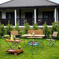 Vista 7 de Mesa auxiliar para exteriores, con libélula redonda, pequeña, para patio, jardín, sala de estar, bistró, balcón o césped