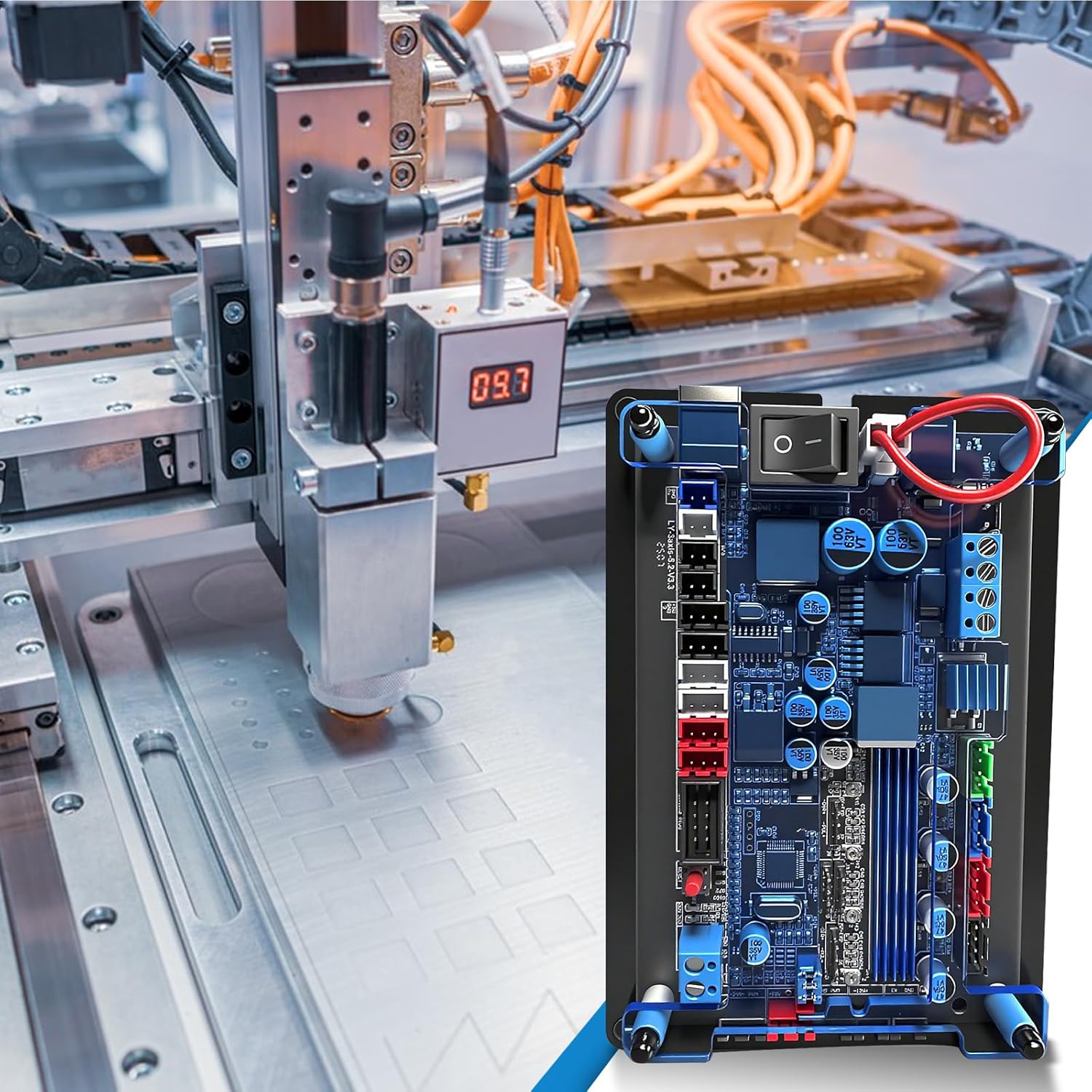 3 Axis GRBL Grblcontrol Stepper Motor 32-Bit CNC Engraving Machine Controller (1 Z-axis 2 Y-axis and 1 X-axis)