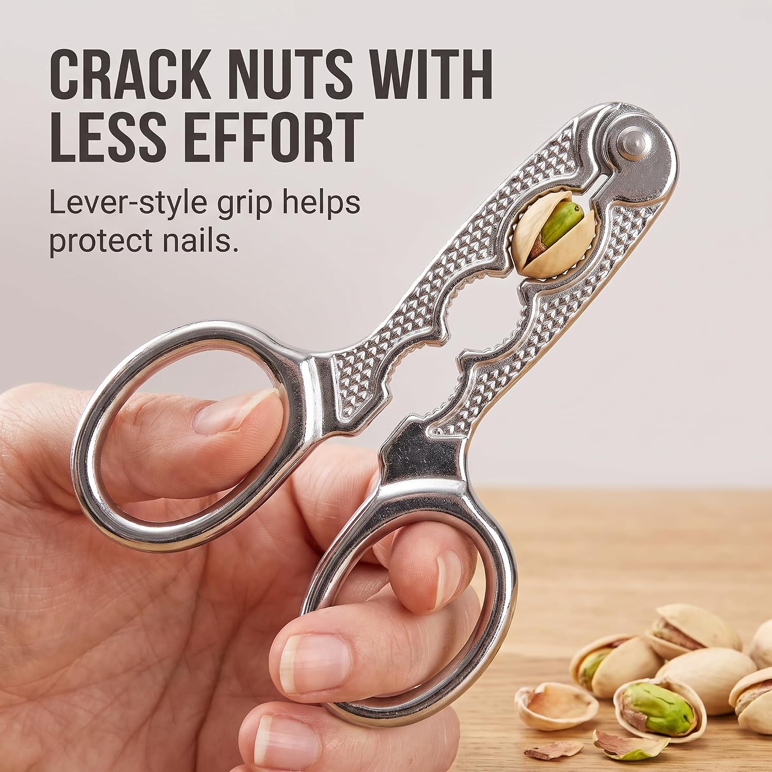 2Pcs Nut Crackers Nuts Pistachio Sheller Opener Kitchen Tools Stainless Steel Nutcracker Multi-Function Walnut Pine Sheller Opener Specialty Gadgets