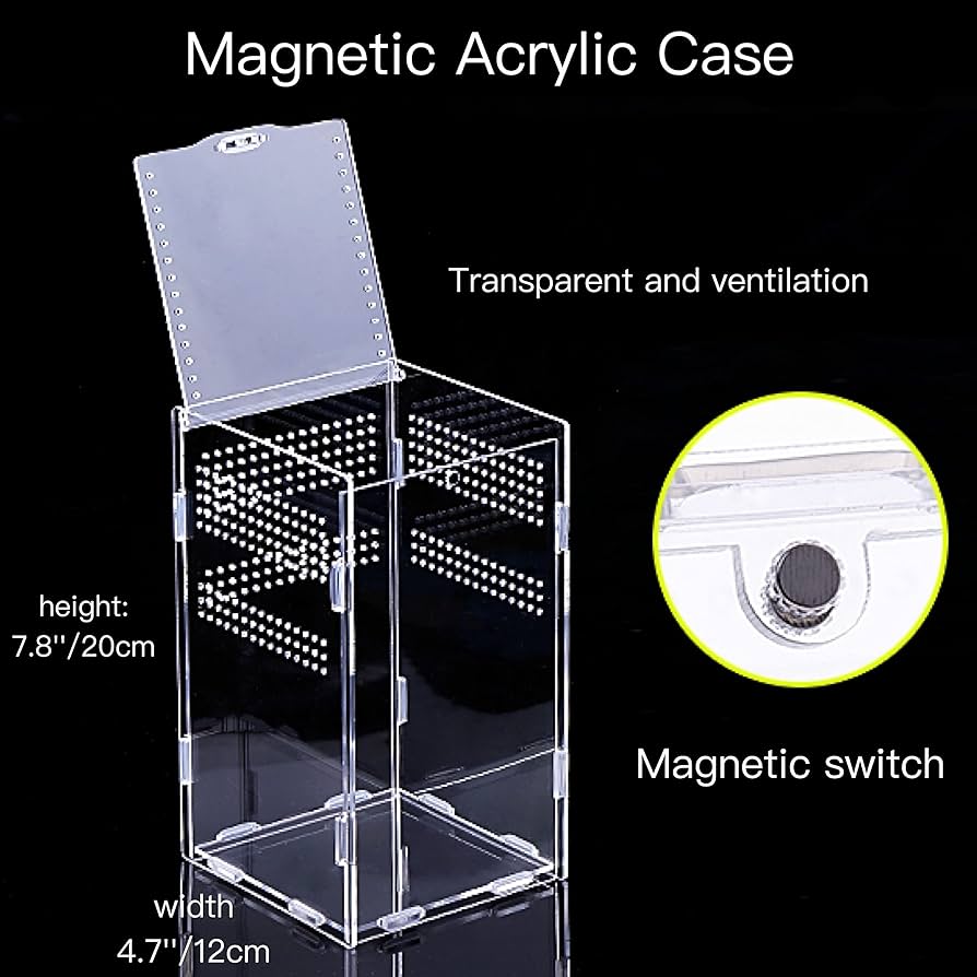 Amazon | AWXZOM 磁気アクリルケース 4.7 x 4.7 x 7.8インチ