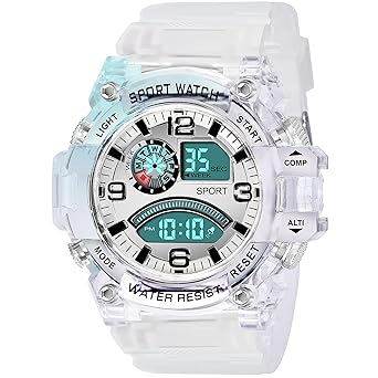 SWADESI STUFF Digital Boys Watch (Multicolored Dial White Colored Strap)