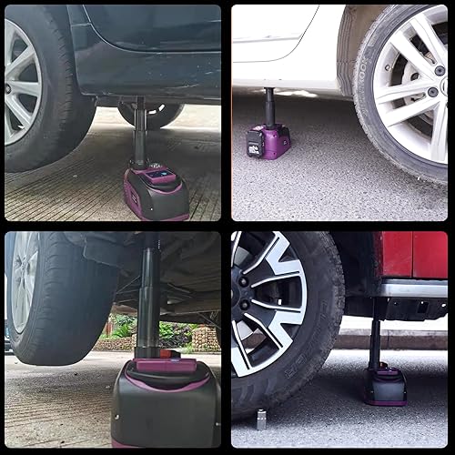 Miniatura 7 de Gato eléctrico de 5 toneladas, batería mejorada de 21 V 4.0 AH y luz LED, kit hidráulico de gato para automóvil, SUV, sedán, MPV, cambio de