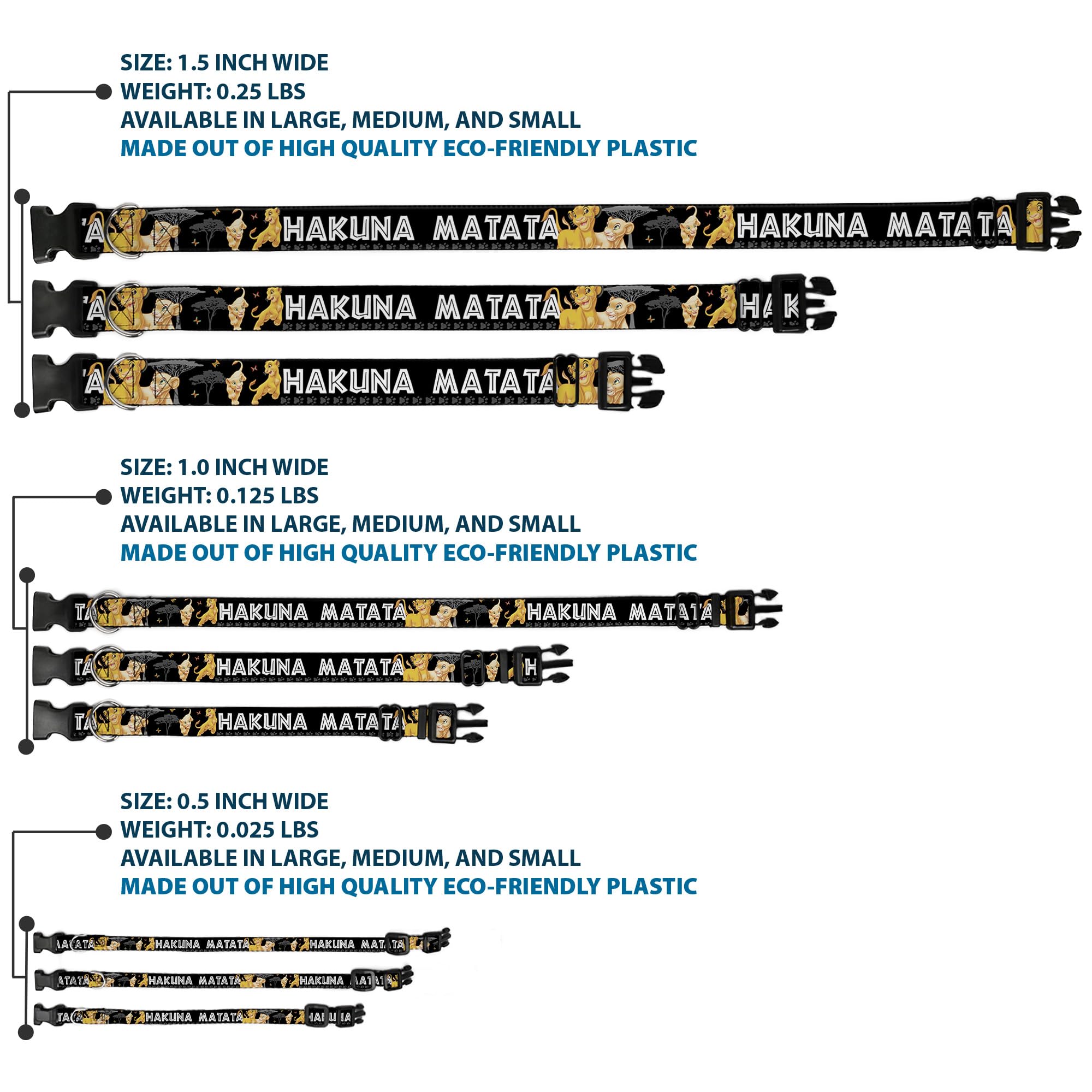 Amazon.com : Disney Plastic Clip Dog Collar | Lion King Simba Nala