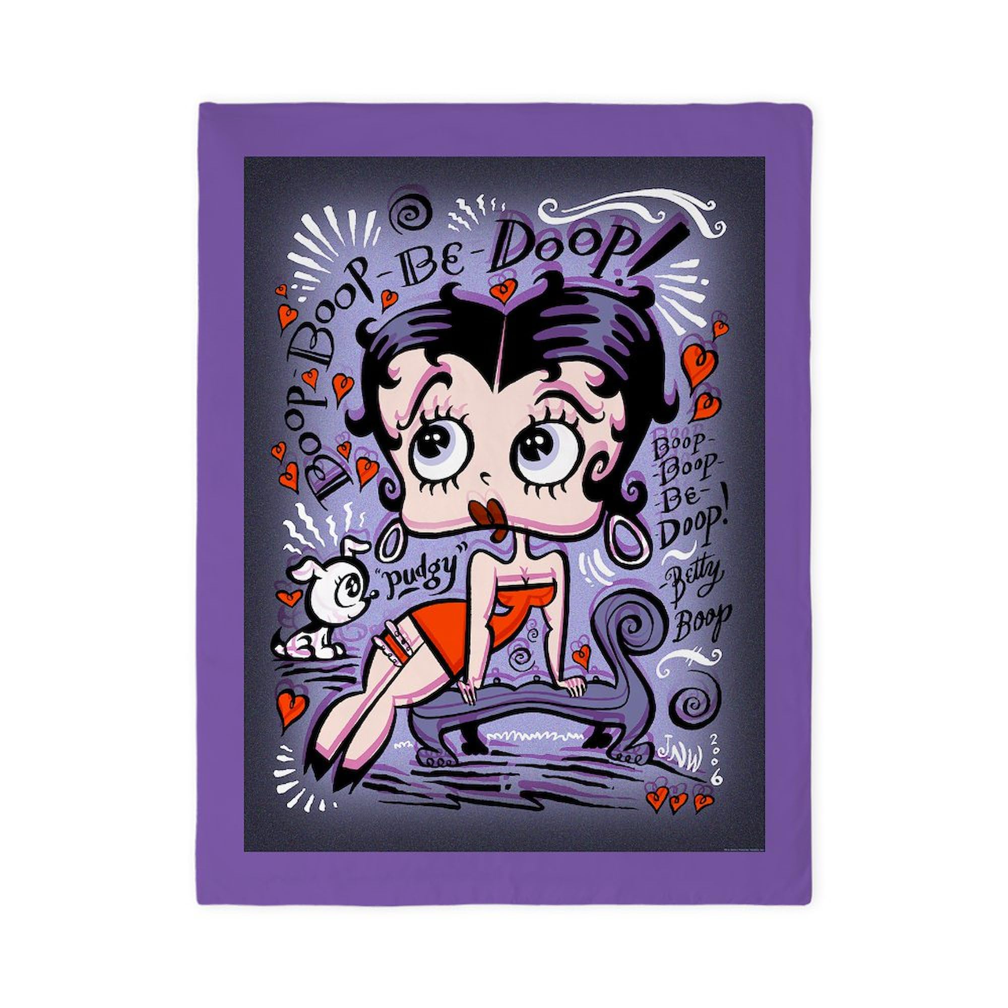 CafePress Betty Abstract Boop Twin Duvet Cover, Printed Comforter Cover, Unique Bedding,