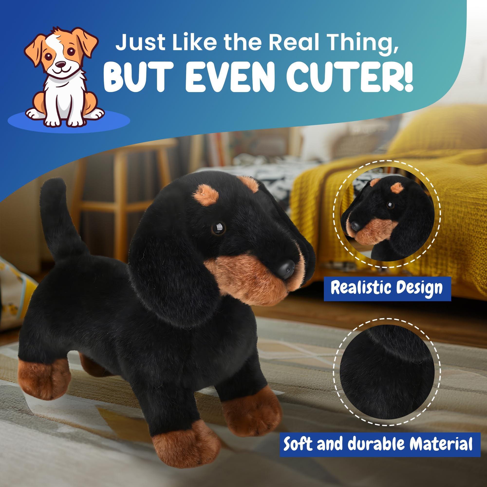 Amazon.co.jp: Forest & Twelfth 12インチ 立ったダックスフント