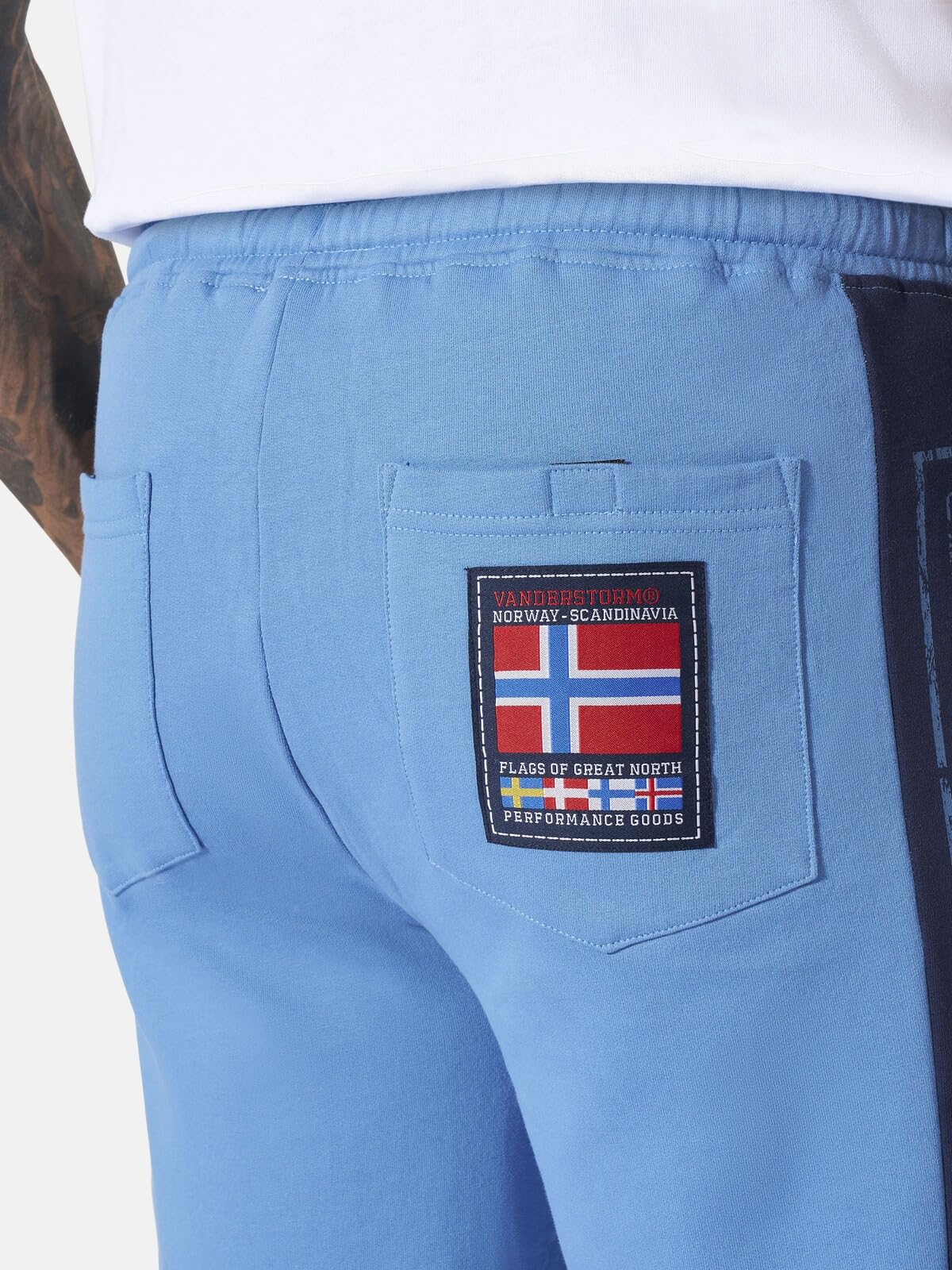 Jan Vanderstorm Herren Doppelpack Jogginghose Haral | im Set, Sweat-Hose aus 100% Baumwolle, kurze Shorts mit Taschen, Trainingshose ist erhältlich in großen Größen L-7XL