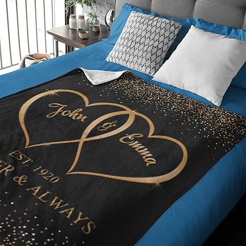 Miniatura 3 de Decoronic Mantas personalizadas para el más cercano a tu corazón, manta personalizada para parejas, regalos personalizados para parejas (dos