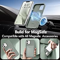 Vista 4 de GONEZ Funda magnética para iPhone 12 / 12 Pro, compatible con MagSafe, [protector de pantalla + protector de lente de cámara], funda protectora