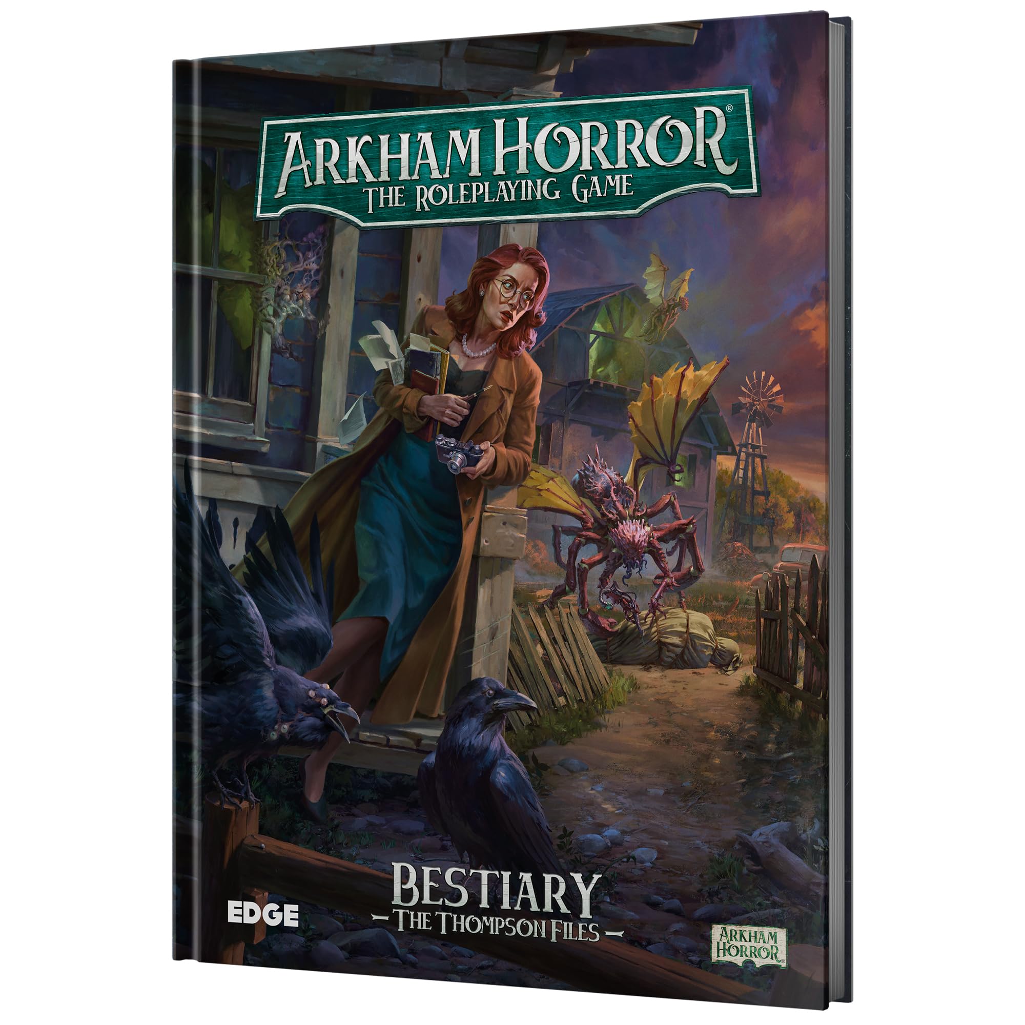 Arkham Horror The Roleplaying Game The Thompson Files - Bestiario narrativo e guida ai mostri, 96 pagine con copertina rigida per GMS e giocatori, età 14+, 2-6 giocatori, 1+ ora di riproduzione