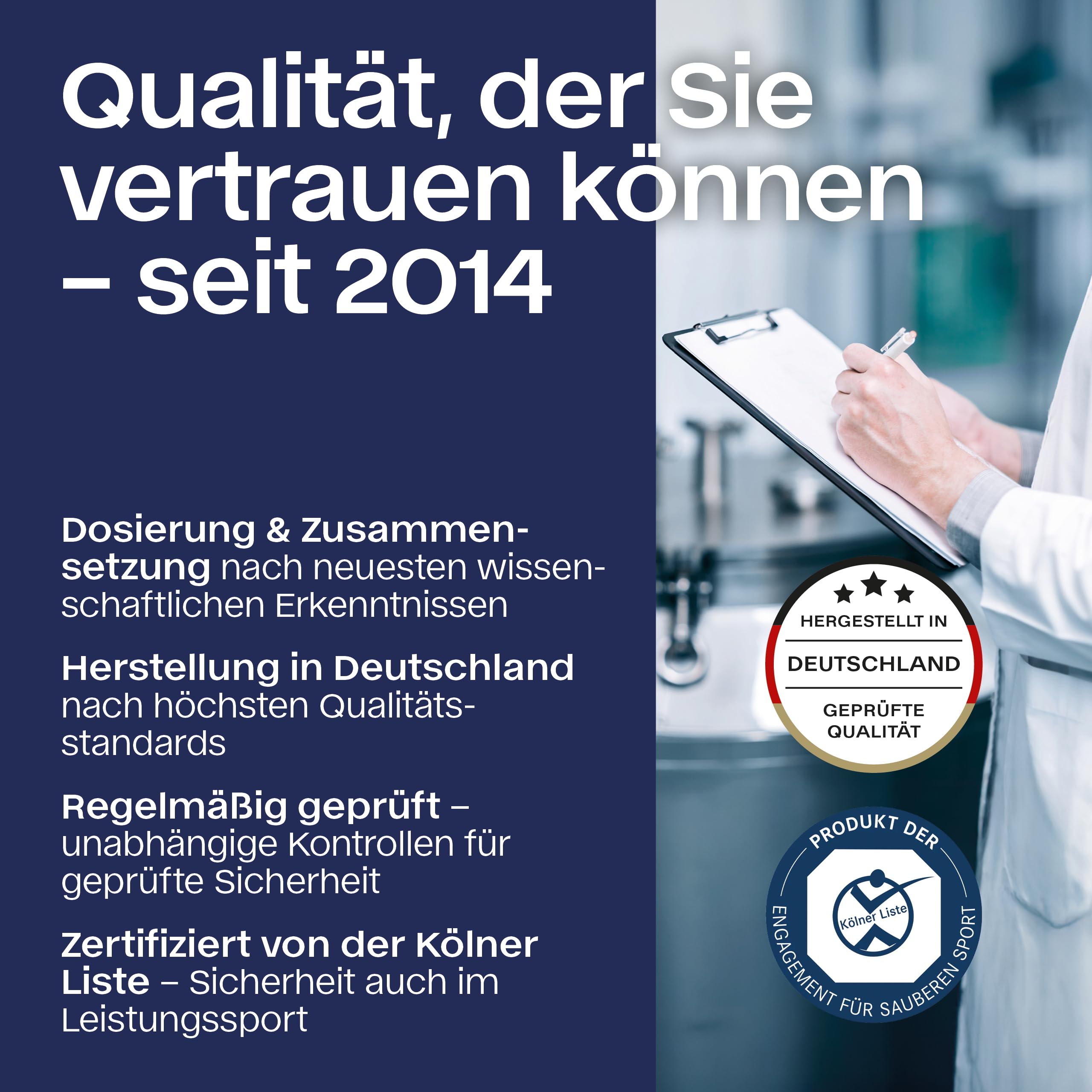 Tabletten - Hyaluron Kapseln mit Hyaluronsäure, MSM, Glucosamin, Grünlippmuschel sowie Vitaminen & Mineralstoffen für Knochen, Knorpel & Bindegewebe* - 60 Stück - Made in Germany
