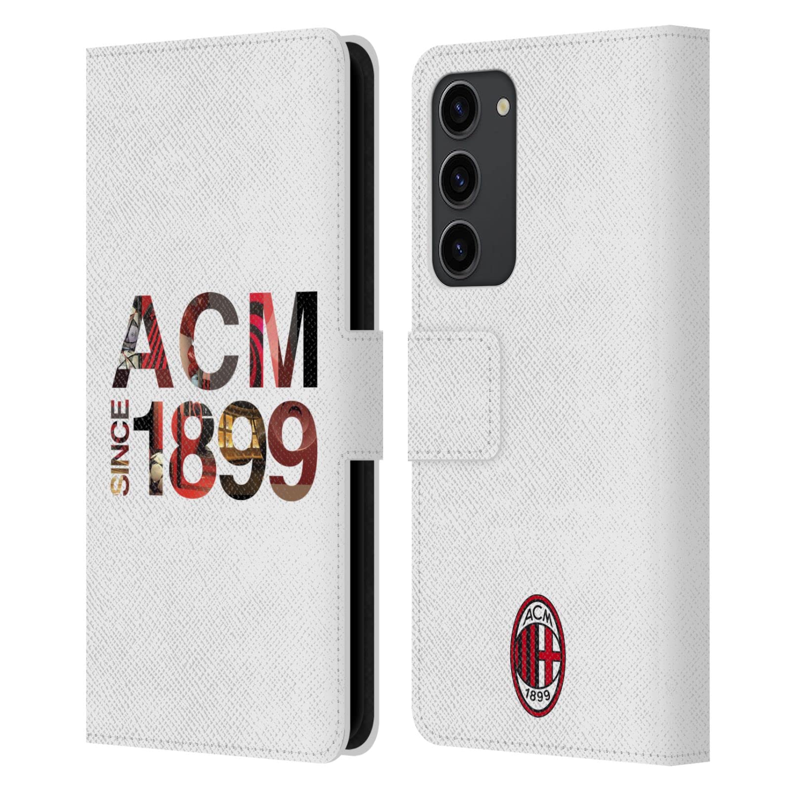 Funda libro Samsung S23+ 5G protectora con tarjetero de cuero AC Milan 1899 7