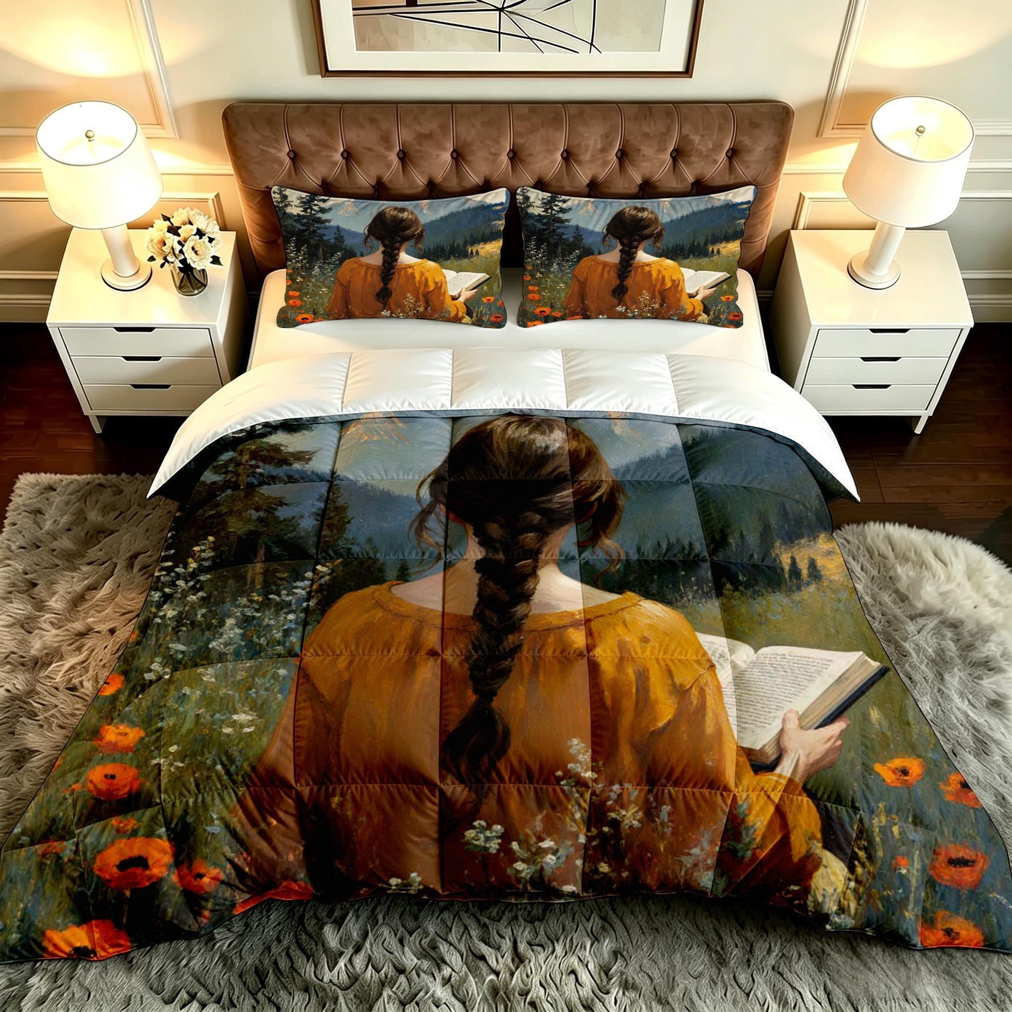 Piumino 220x240 Ragazza Fiorita Matrimoniale per Letto Grande-A118