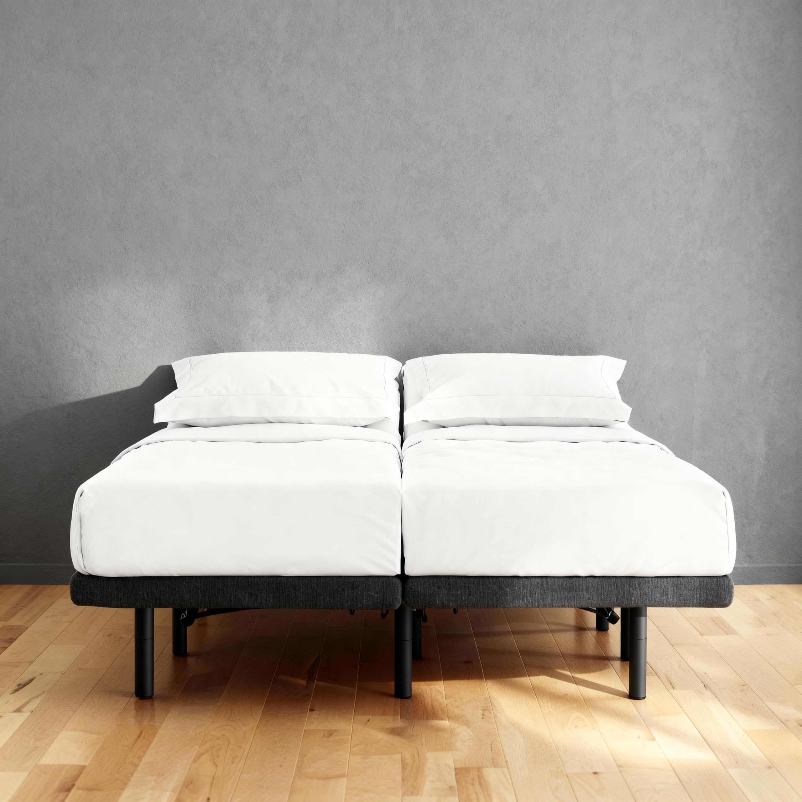 Split Cal-King Percale Sheet Set for Adjustable Bed 100 Egyptian Percal Cotton 400 Thread Count 12-Inch Deep Pockets