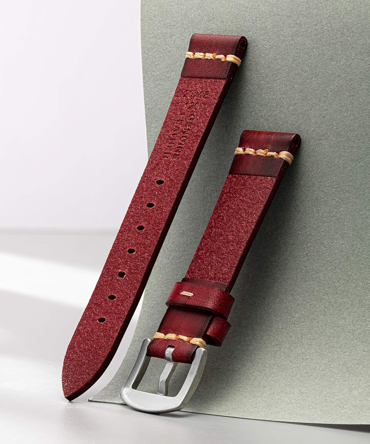 Miniatura 5 de Bandas de cuero para reloj inteligente compatible con Samsung Galaxy Watch 1.654inActiveWatch 3 1.614in, Huawei Watch GTGT2 1.654in, Amazfit GTSBip