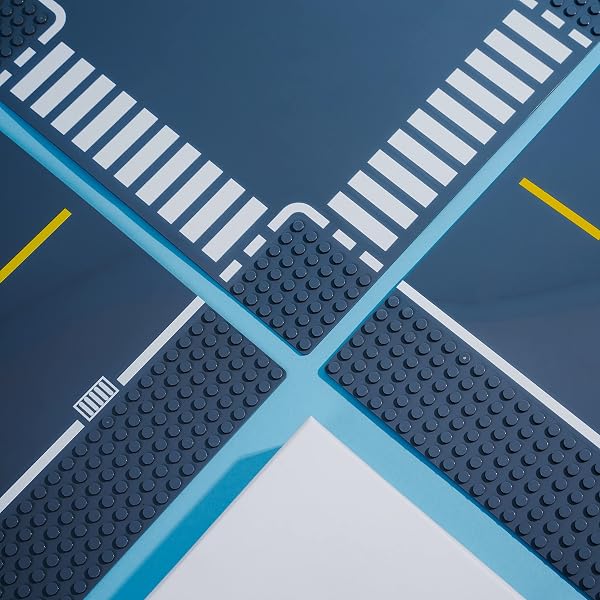 Apostrophe Games Blocco da Costruzione Classico Piastre di Base Compatibile con Tutte le Principali Marche (Pacchetto di 8 Strade) - 3