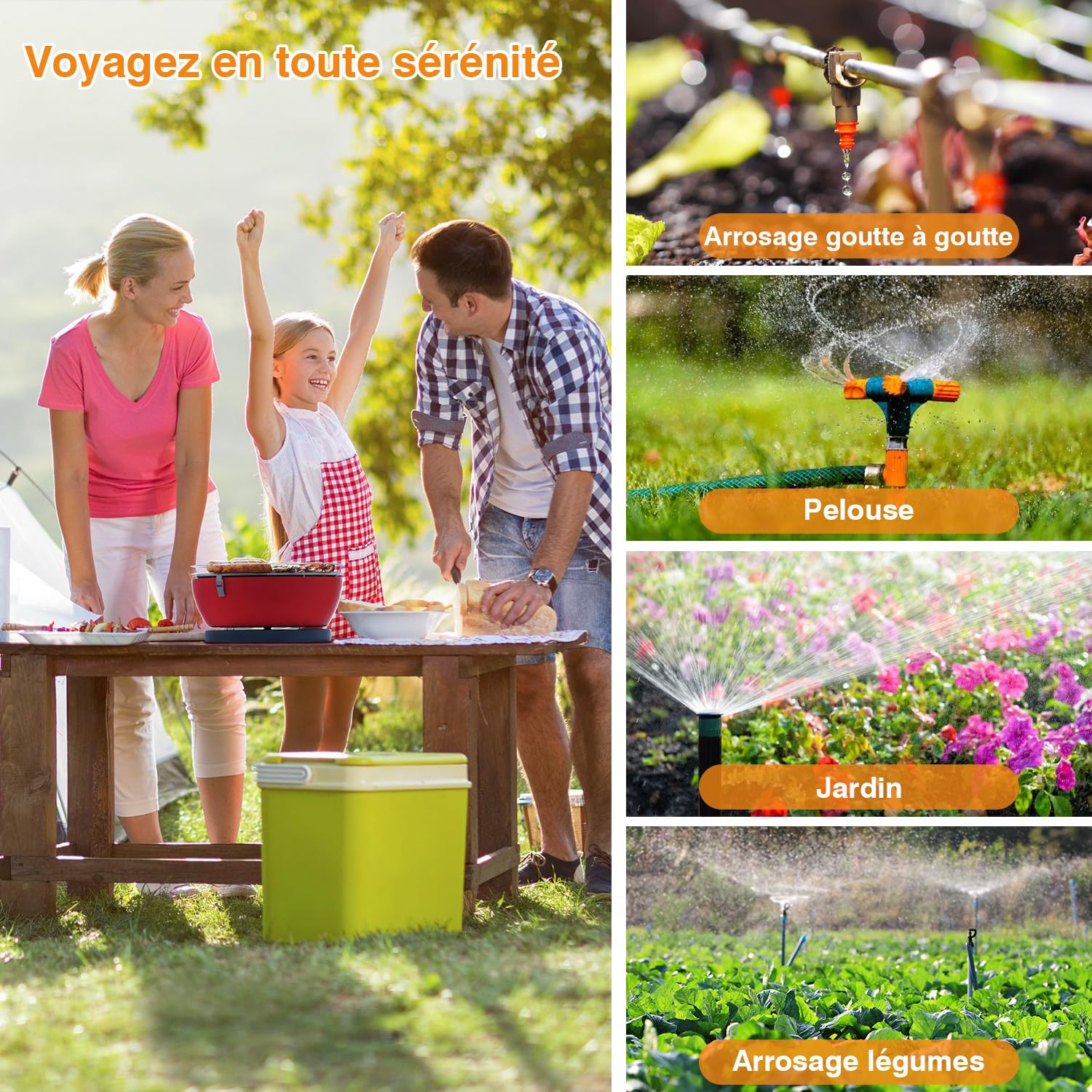 Programmateur Arrosage WiFi 300 Mètres RF Minuteur Automatique Alexa App Retard Pluie Irrigation