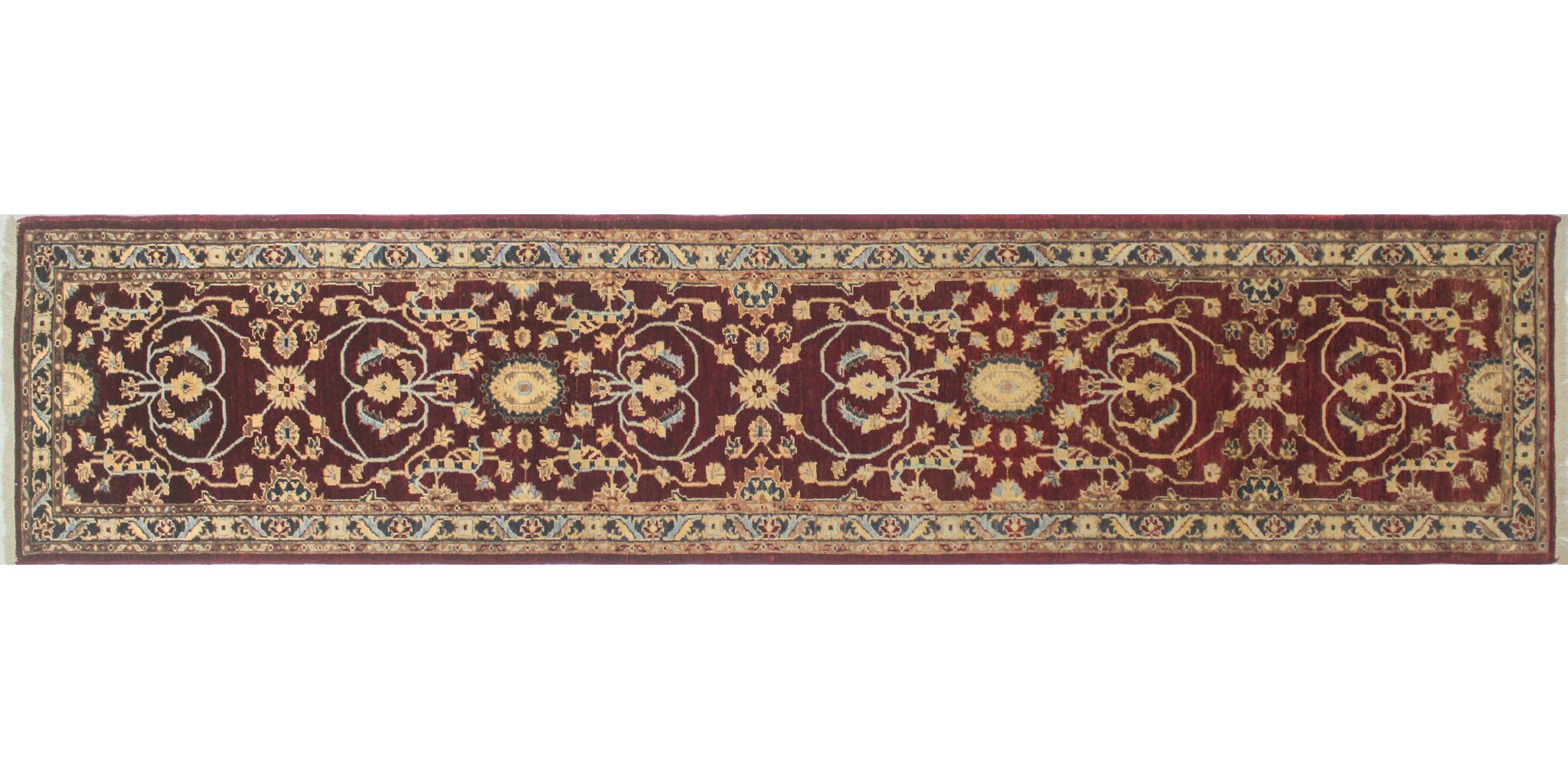 Noori Rug Hand Knotted Area Rug, 2'6" x 11'7", Red/Blue