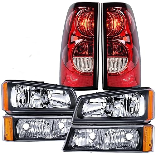 Headlights and Tail Lights Set For 2003-2006 Chevy Silverado 1500