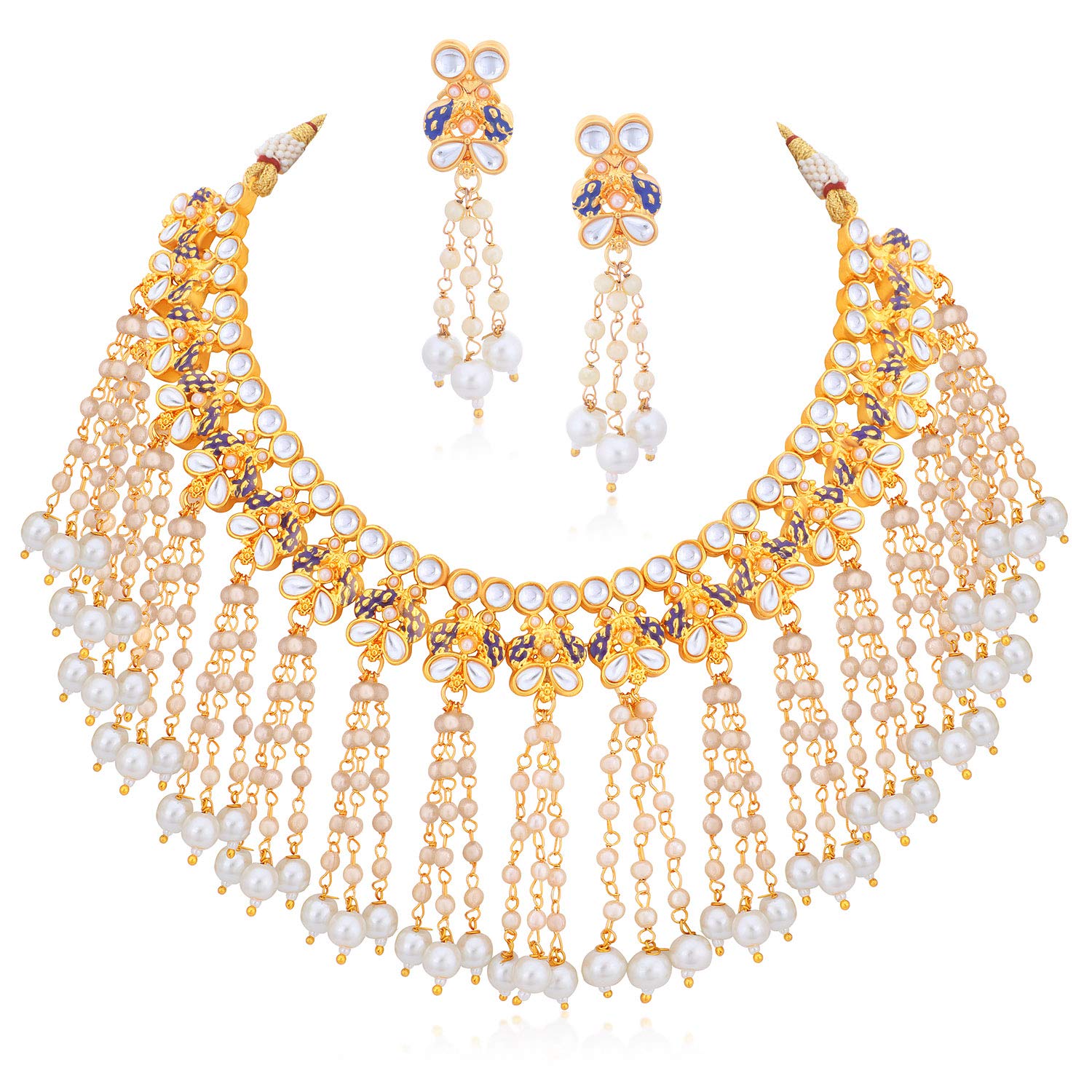 Sukkhi Charming Peacock Gold Plated Kundan Necklace Set for Women (B07P8MKBBK) Amazon Price History, Amazon Price Tracker