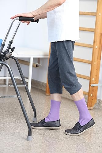 Miniatura 4 de Rainbow Socks - Calcetines elásticos de algodón DIABÉTICOS para pies caídos para hombres y mujeres