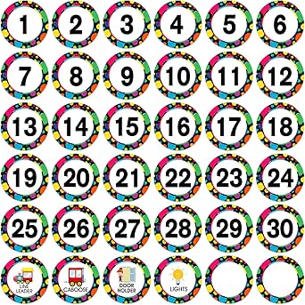 Amazon.com: PETCEE Classroom Line Up Numbers - 4