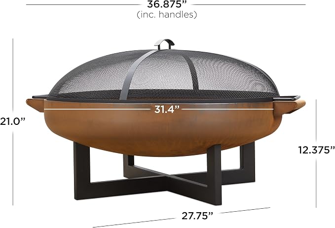 Brasero redondo Real Flame La Porte 37" para exteriores miniatura 8