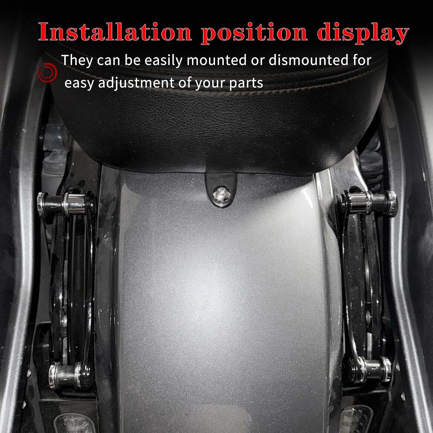 4 Point Docking Hardware Kit for Touring Street Glide Electra Glide Road Glide 2014-2025 (Black)