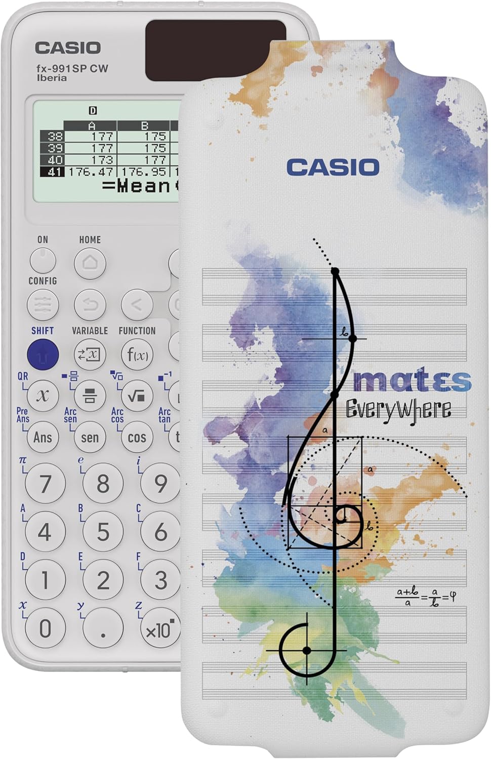Casio FX-991SP CW – Illustrated Scientific Calculator with Musical Note, Recommended for Spanish and Portuguese Curriculum, 5 Languages, Over 560 Functions, Solar, White
