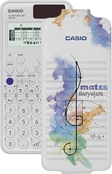 Casio FX-991SP CW Illustrated Scientific Calculator with Musical Note, Recommended for Spanish and Portuguese Curriculum, 5 Languages, Over 560 Functions, Solar, White